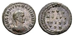 Ancient Coins - Constantine II Caesar AD 317-337, AE Silvered Follis (19 mm, 2.78 gram) Thessalonica