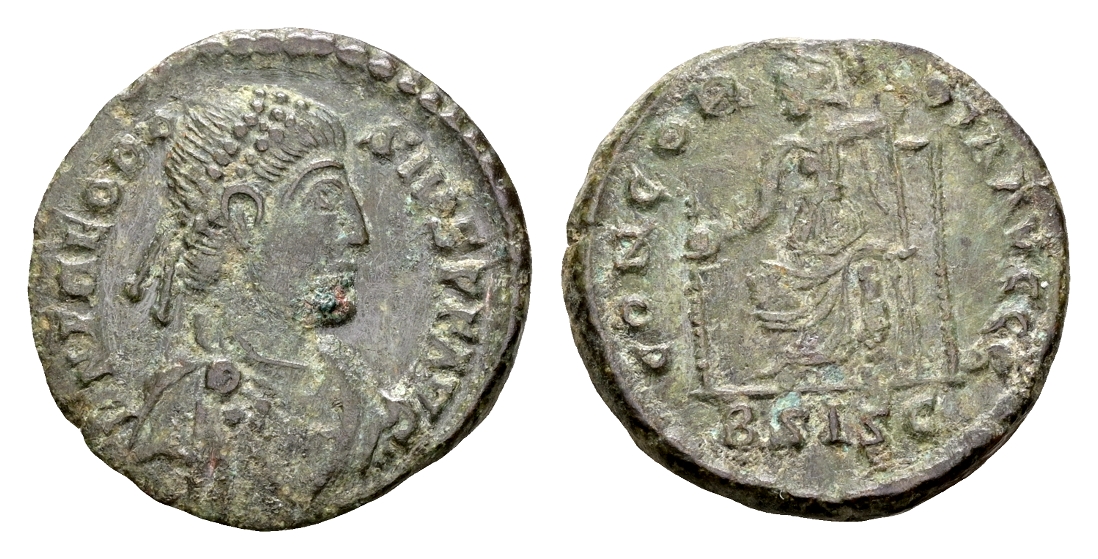 Theodosius I AD 379-395. AE (17 mm, 2.72 gram) Siscia | Roman