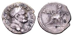 Ancient Coins - Vespasian AD 69-79, AR Denarius (18 mm, 3.18 gram) Rome AD 71
