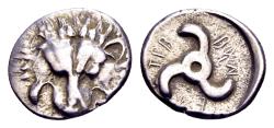 Ancient Coins - Lycian Dynasts. Trbbenimi. AR Tetrobol or 1/3 Stater (16mm, 2.64 gram)