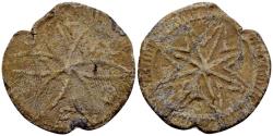 Ancient Coins - Byzantine lead token (amulet?) (22mm, 3.37 gram) c. 7th century