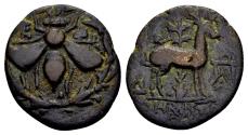 Ancient Coins - Ionia, Ephesos. AE (19mm, 3.13 gram) circa 2nd-1st centuries BC, Demetrios, magistrate