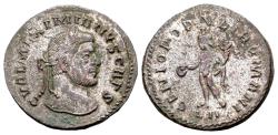 Ancient Coins - Galerius Caesar AD 293-305. AE Silvered Follis (28 mm, 9.00 gram) Lugdunum circa 295