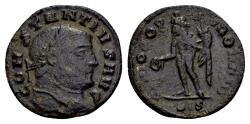 Ancient Coins - Constantius I AD 305-306. AE Quarter Follis (18mm, 2.04 gram) Siscia AD 305-306