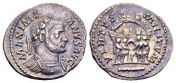 Ancient Coins - Maximian AD 286-310, AR Argenteus (19 mm, 3.08 gram) Trier 297-298