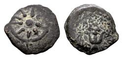 Ancient Coins - Judaea, Hasmonaean Dynasty, Alexander Jannaeus 103-76 BC, AE Prutah (15 mm, 1.50 gram)