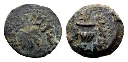 Ancient Coins - Judaea, Jewish War 66-70, AE Prutah (18 mm, 2.89 gram) dated Year 2, 68-69