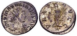 Ancient Coins - Maximian AD 286-310, AE silvered Antoninianus (22mm, 3.42 gram) Lugdunum