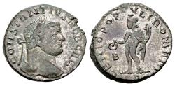 Ancient Coins - Constantius Caesar AD 293-305, AE silvered Follis (26 mm, 9.86 gram) Lugdunum 298