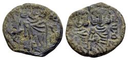 Ancient Coins - Constantine V AD 741-775, with Leo IV, AE Follis (17x19mm, 3.44 gram) Syracuse