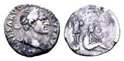 Ancient Coins - Judaea Capta - Vespasian 69-79. AR Denarius (19 mm, 3.23 gram) Rome 74