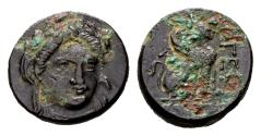 Ancient Coins - Troas, Gergis. AE (16 mm, 4.07 gram) 350-300 BC