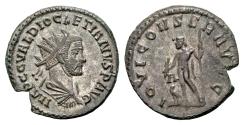 Ancient Coins - Diocletian 284-305. AE Silvered Antoninianus (22 mm, 3.21 gram) Lugdunum