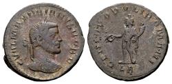 Ancient Coins - Galerius Caesar AD 293-305. AE Silvered Follis (27 mm, 8.34 gram) Lugdunum circa 295
