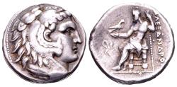 Ancient Coins - Macedonian Kingdom, Alexander III the Great 336-323 BC. AR Tetradrachm (27 mm, 16.48 gram) Uncertain mint in Greece or Macedon, posthumous issue, circa 310-275