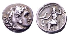 Ancient Coins - Macedonian Kingdom, Alexander III the Great 336-323 BC. AR Drachm (18 mm, 4.03 gram) Sardes, posthumous issue, circa 322-318 BC