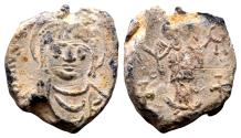 Ancient Coins - Justin II 565-578 (?). Lead imperial seal (18x21 mm, 8.51 gram)