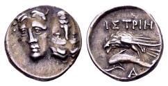 Ancient Coins - Moesia, Istros. AR Drachm (18 mm, 5.58 gram) 4th century BC