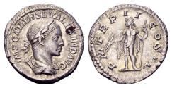 Ancient Coins - Severus Alexander AD 222-235, AR Denarius (19 mm, 3.28 gram) Rome 223
