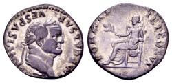 Ancient Coins - Vespasian AD 69-79, AR Denarius (19 mm, 3.19 gram) Rome AD 75