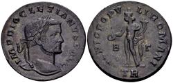 Ancient Coins - Diocletian AD 284-305, AE 284-305, AE Follis (26mm, 8.53 gram) Trier c. AD 296-97