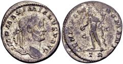 Ancient Coins - Maximian AD 286-310, AE Silvered Follis (26mm, 10.72 gram) Trier 296-297