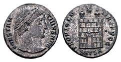 Ancient Coins - Constantine the Great 307-337. AE Silvered Follis (18 mm, 3.01 gram) Thessalonica 326-28