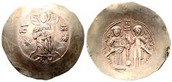 Ancient Coins - Manuel I Comnenus 1143-1180. Electrum Aspron Trachy (32 mm, 4.15 gram) Constantinopolis