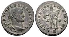 Ancient Coins - Diocletian 284-305. AE silvered Follis (25mm, 10.63 gram) Trier  298-99