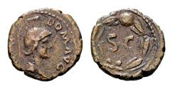 Ancient Coins - Domitian 81-96. AE Quadrans (14 mm, 2.21 gram) Rome 81-82