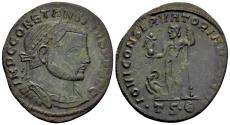Ancient Coins - Constantine the Great AD 307-337, AE Follis (23x25mm. 3.38 gram) Thessalonica AD 312-13