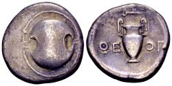 Ancient Coins - Boiotia. Thebes. AR Stater (23mm, 11.44 gram) circa 395-338 BC, Theog..., magistrate, circa 379-368 BC