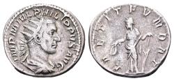 Ancient Coins - Philip I AD 244-249. AR Antoninianus (20x22mm, 4.94 gram) Rome