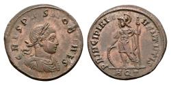 Ancient Coins - Crispus Caesar AD 316-326, AE Follis (20 mm, 3.58 gram) Aquileia