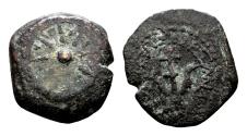 Ancient Coins - Judaea, Hasmonaean Dynasty, Alexander Jannaeus 103-76 BC, AE Prutah (16 mm, 2.61 gram)