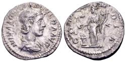 Ancient Coins - Aquilia Severa, wife of Elagabalus AD 218–222, AR Denarius (19 mm, 3.00 gram) Rome