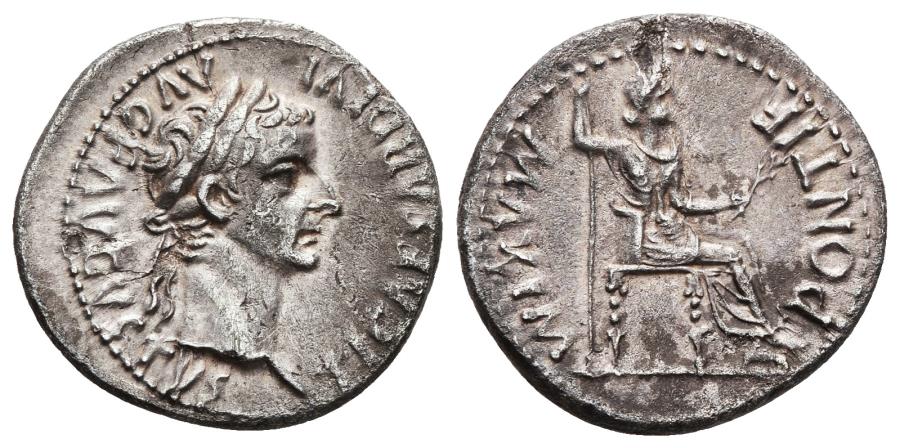 TIBERIUS. Ar, Denarius. 14-37 AD. Lugdunum Mint. (Tribute penny ...