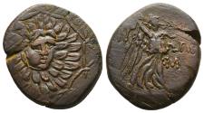 Ancient Coins - PAPHLAGONIA, Sinope. AE22. 105/90-90/85 BC. Time of Mithradates VI Eupator. Aegis & Nike advancing to right