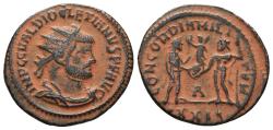 Ancient Coins - DIOCLETIAN. Æ, Antoninianus. 284-305 AD. Antioch mint. CONCORDIA MILITVM.