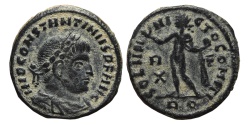 Ancient Coins - CONSTANTINE I. AE, Follis. 315 AD. Rome mint. RQ. SOLI INVICTO COMITI. Scarce.