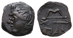 Ancient Coins - PANTIKAPAION. Cimmerian Bosporos. Ae15. Circa 325-310 BC. Bow and arrow.