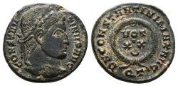 Ancient Coins - CONSTANTINE I "The Great". Ae Follis. 322-325 AD. Ticinum. QT // D N CONSTANTINI MAX AVG, VOT XX