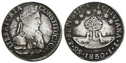 World Coins - BOLIVIA. Ar, 2 Soles. 1830. Potosí JL. Km#96A