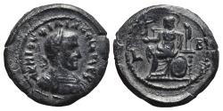 Ancient Coins - PHILIP I The Arab. Tetradrachm. AD 244-245 - Dated RY 2. Alexandria, Egypt. Athena seated  L-B.