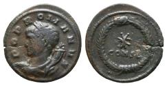 Ancient Coins - Constantine I. Ae, Half-Follis. Foundation of Constantinople Commemorative. Constantinople, AD 330. POP ROMANVS.