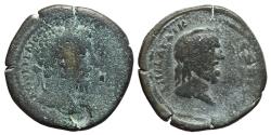 Ancient Coins - MARCUS AURELIUS. AE, Sestertius. 172 AD. Cappadocia, Caesarea mint. Ammon-Zeus with beard and ram's horn. RARE.