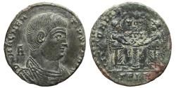 Ancient Coins - MAGNENTIUS. Æ, Centenionalis. 351-352 AD. Arles-Arelate mint. FPAR. Two Victories. VICTORIAE DD NN AVG ET CAE.