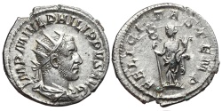 Ancient Coins - PHILIP I THE ARAB. AG, Antoninianus. 244-249 AD. Rome mint. FELICITAS TEMP.