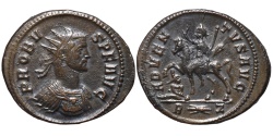 Ancient Coins - PROBUS. Æ, Antoninianus. 279 Ad. - Rome mint. ADVENTVS AVG. R-thunderbolt-Z.