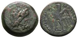Ancient Coins - PTOLEMY II PHILADELPHOS. AE, Dichalkon. 261/0-246 BC. Alexandria. Eagle with open wings standing left on thunderbolt.
